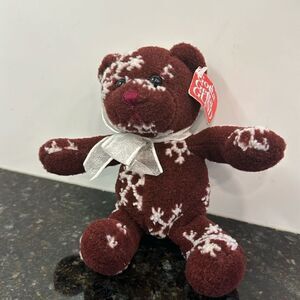 GUND Bear Noel -CHRISTMAS BEAR GOTTA GETTA 8733-Size 8" TALL Burgundy
